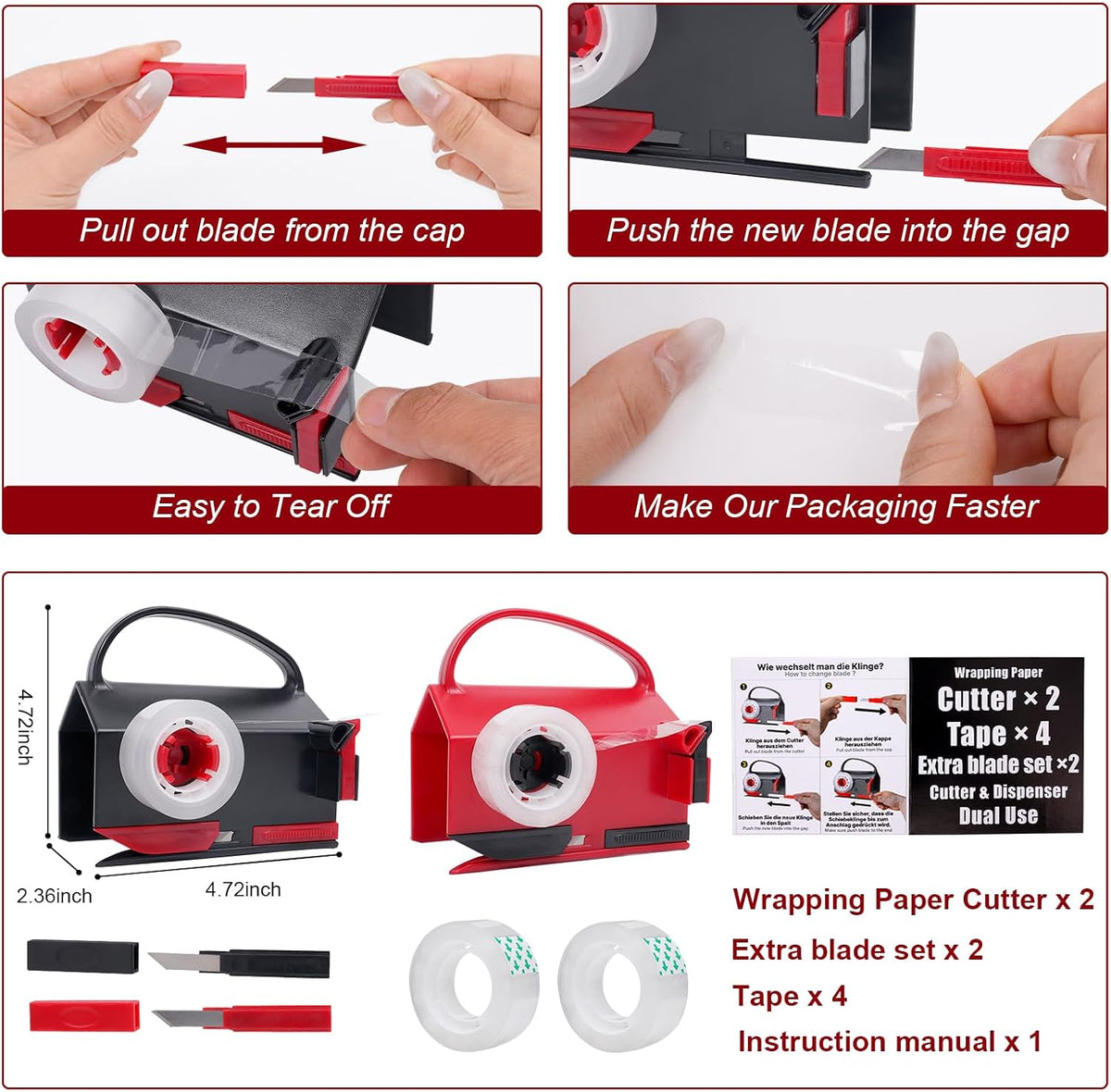 Wrapping Paper Cutter & Tape Dispenser Kit
