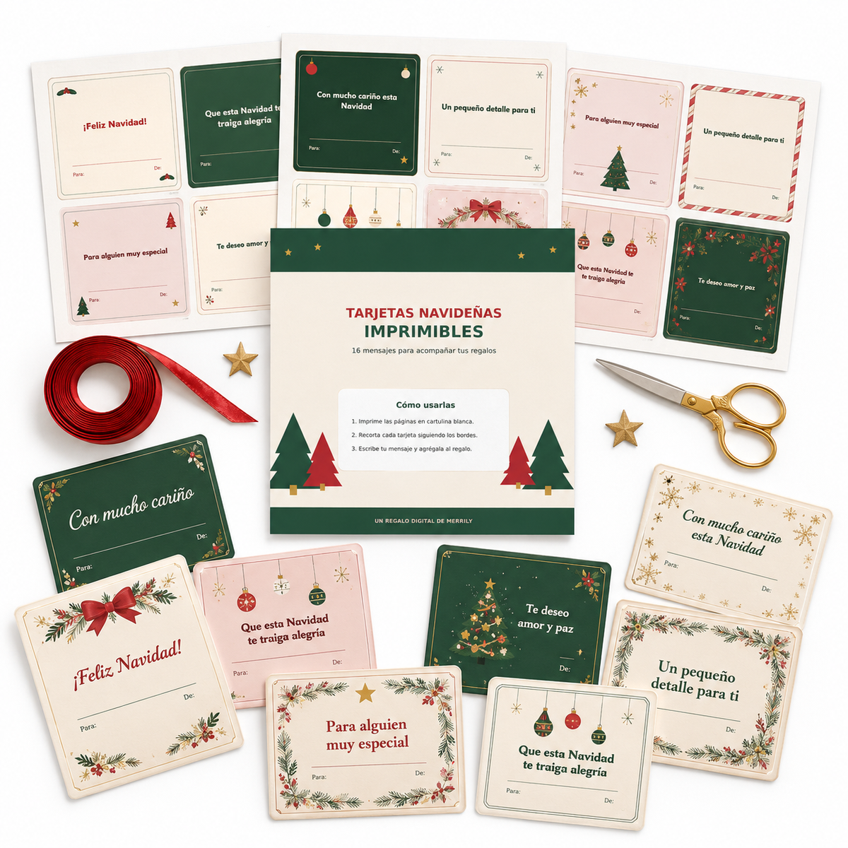 Tarjetas Navideñas Imprimibles