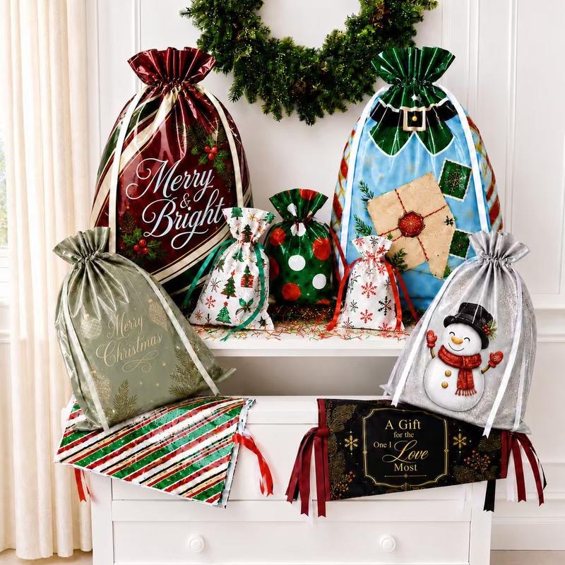 Bolsas Navideñas con Cordón