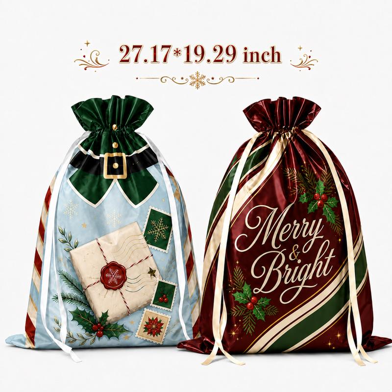 Bolsas Navideñas con Cordón