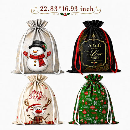 Bolsas Navideñas con Cordón
