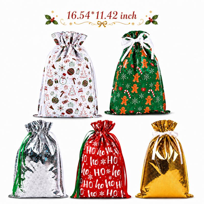 Bolsas Navideñas con Cordón