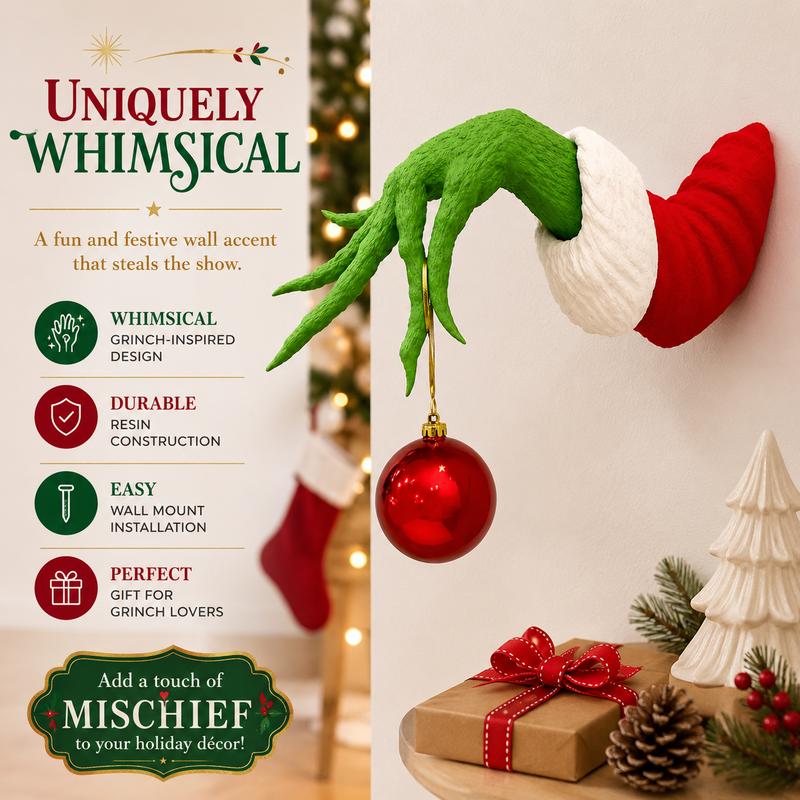 Colgador de adornos de Grinch de Navidad