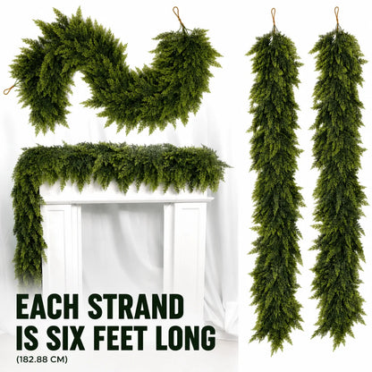 Merrily Faux Cedar Garlands