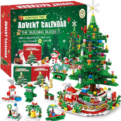 Calendario de Adviento de bloques de construcción de Navidad