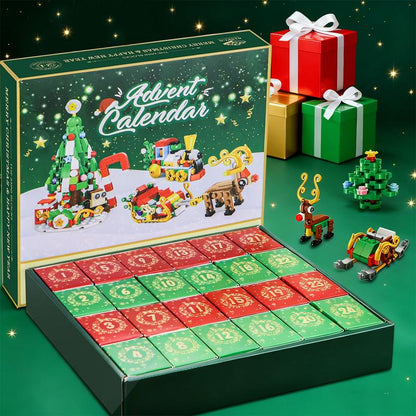 Calendario de Adviento de bloques de construcción de Navidad