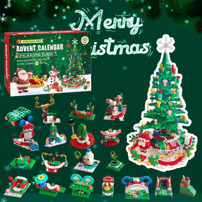 Calendario de Adviento de bloques de construcción de Navidad