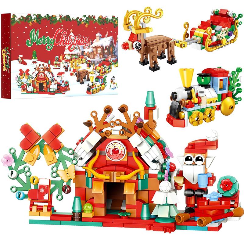 Calendario de Adviento de bloques de construcción de Navidad