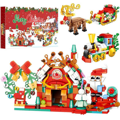 Calendario de Adviento de bloques de construcción de Navidad